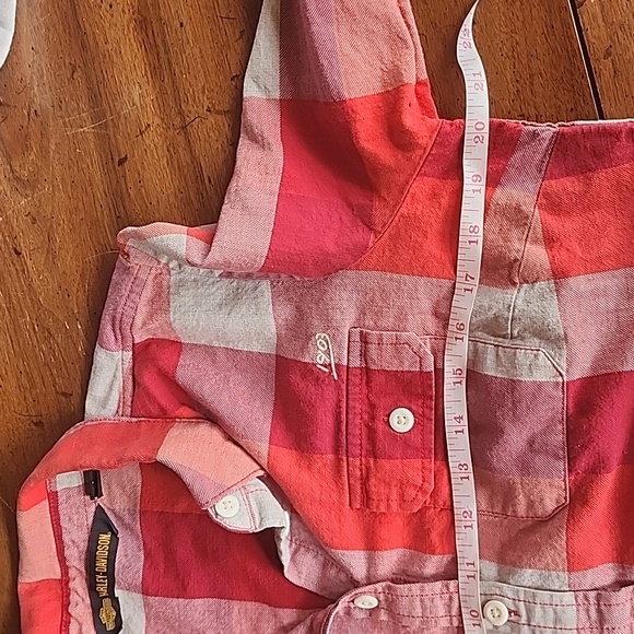 Harley Davidson Long Sleeve Red Flannel Women's Medium - Picture 10 of 13